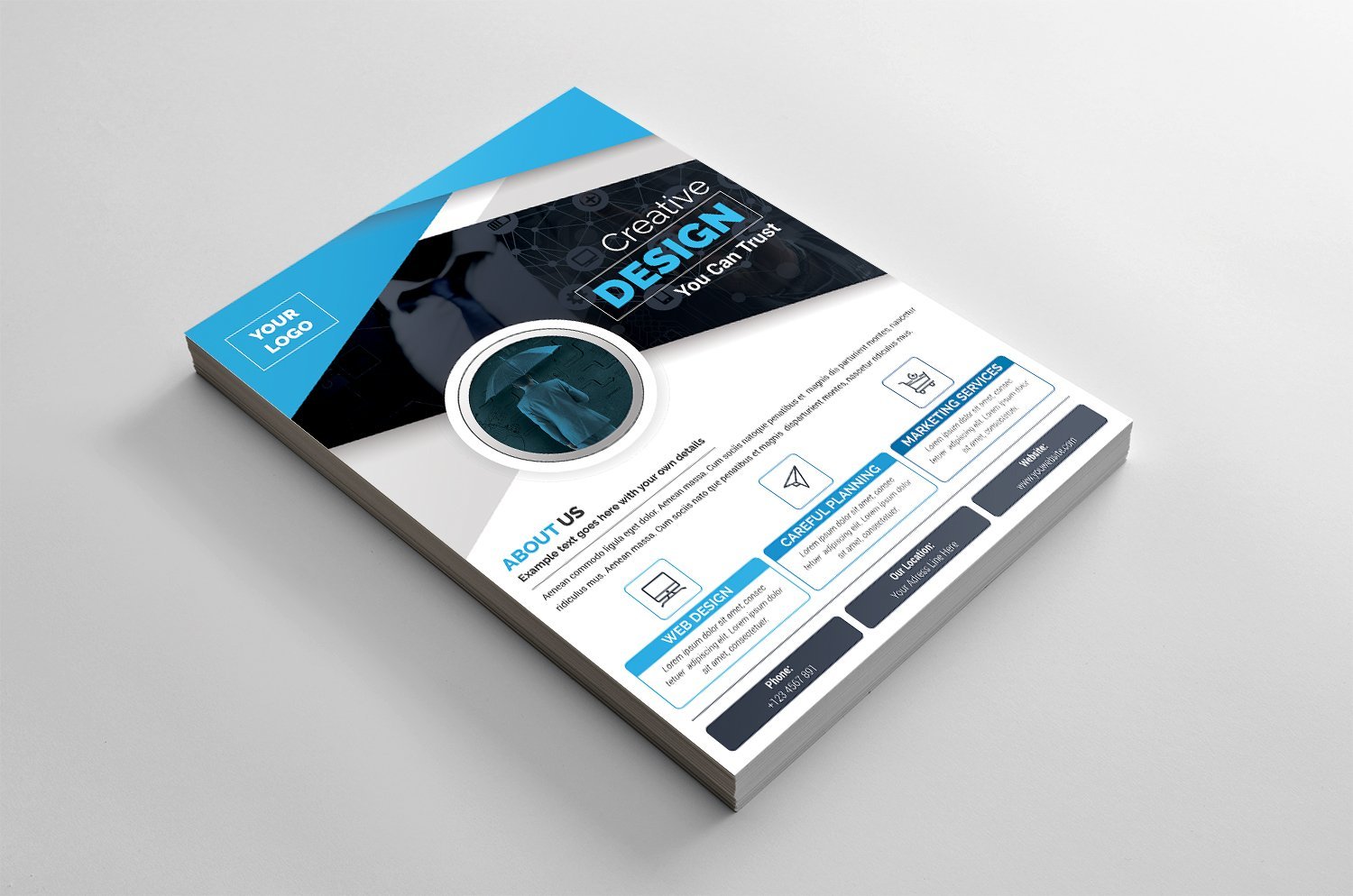 Template #108667 Blue Design Webdesign Template - Logo template Preview