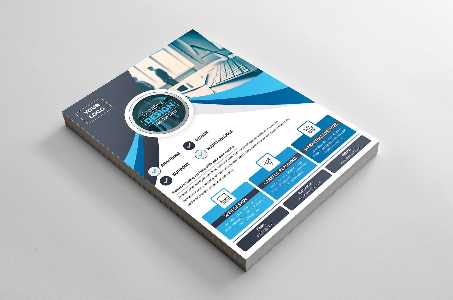 Template #108677 Blue Design Webdesign Template - Logo template Preview