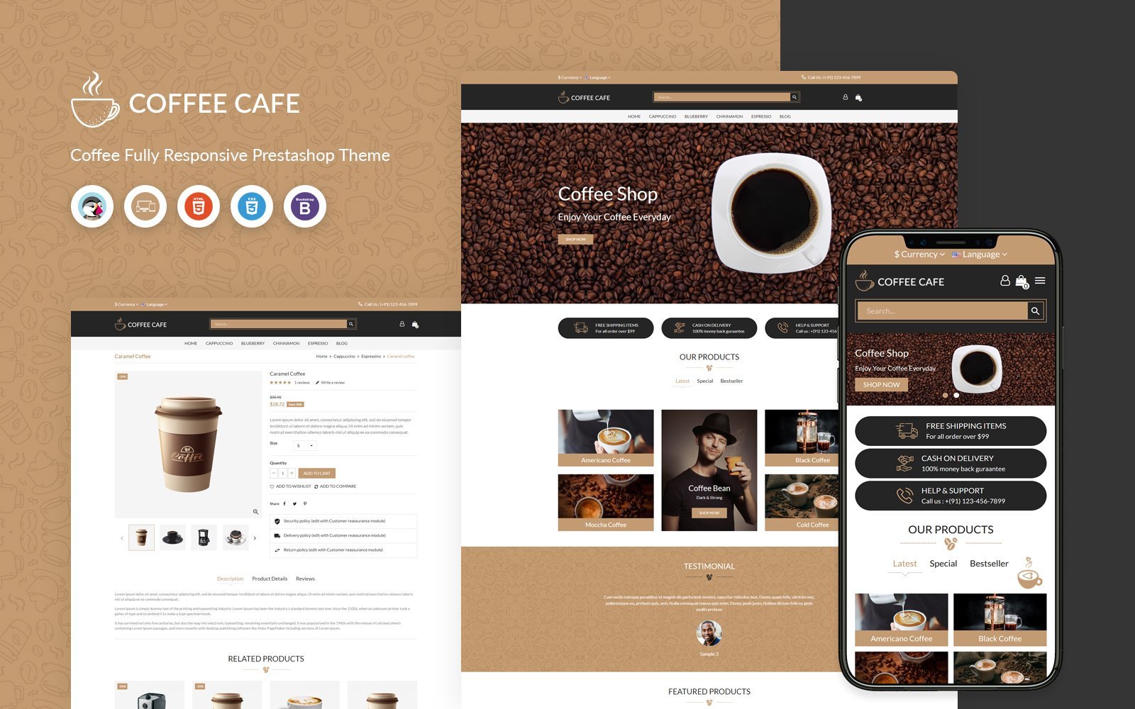 Template #108796 Coffee Cafe Webdesign Template - Logo template Preview