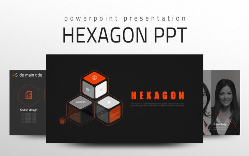 Hexagon PowerPoint template PowerPoint Template
