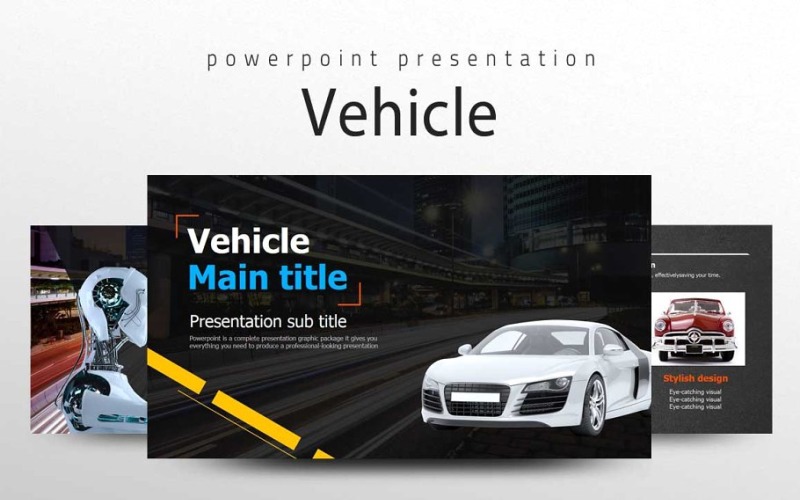 Vehicle Presentation PowerPoint template PowerPoint Template