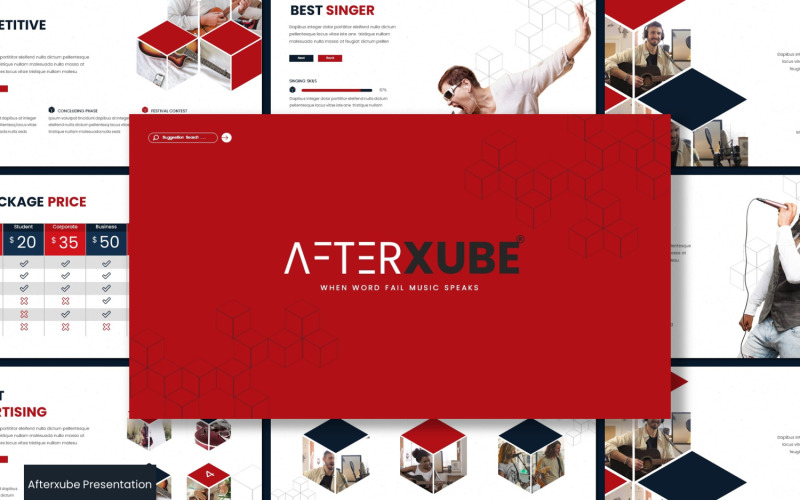 Afterxube PowerPoint template PowerPoint Template
