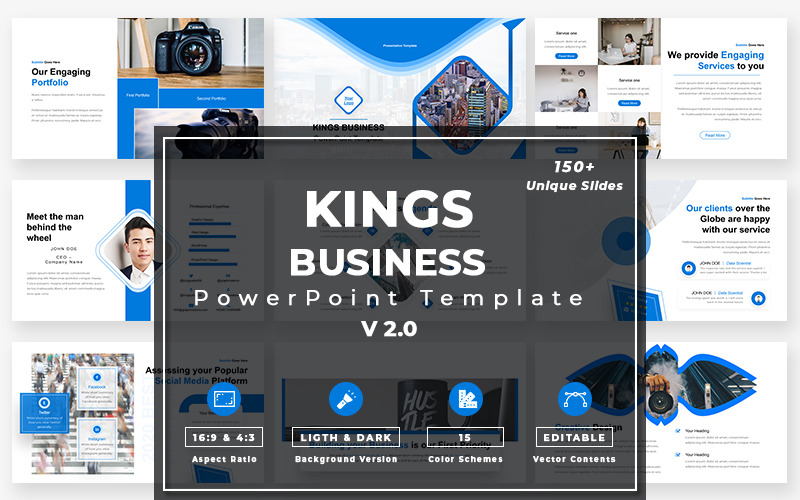 Kings Business - v2.0 PowerPoint template PowerPoint Template