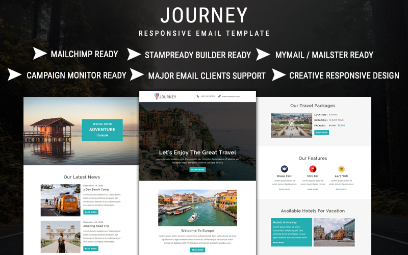Responzivní Newsletter šablona "Journey - Email" #108974