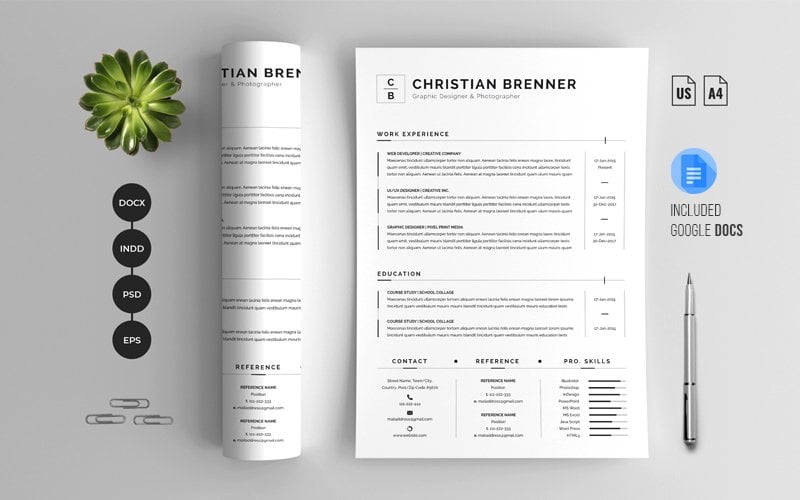 Kit Graphique #109193 Rsum Cv Divers Modles Web - Logo template Preview