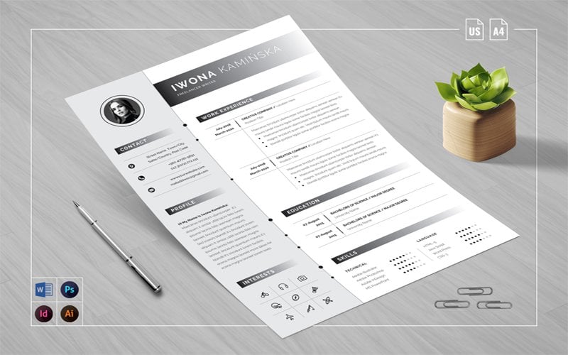 Kit Graphique #109268 Resume Cv Divers Modles Web - Logo template Preview