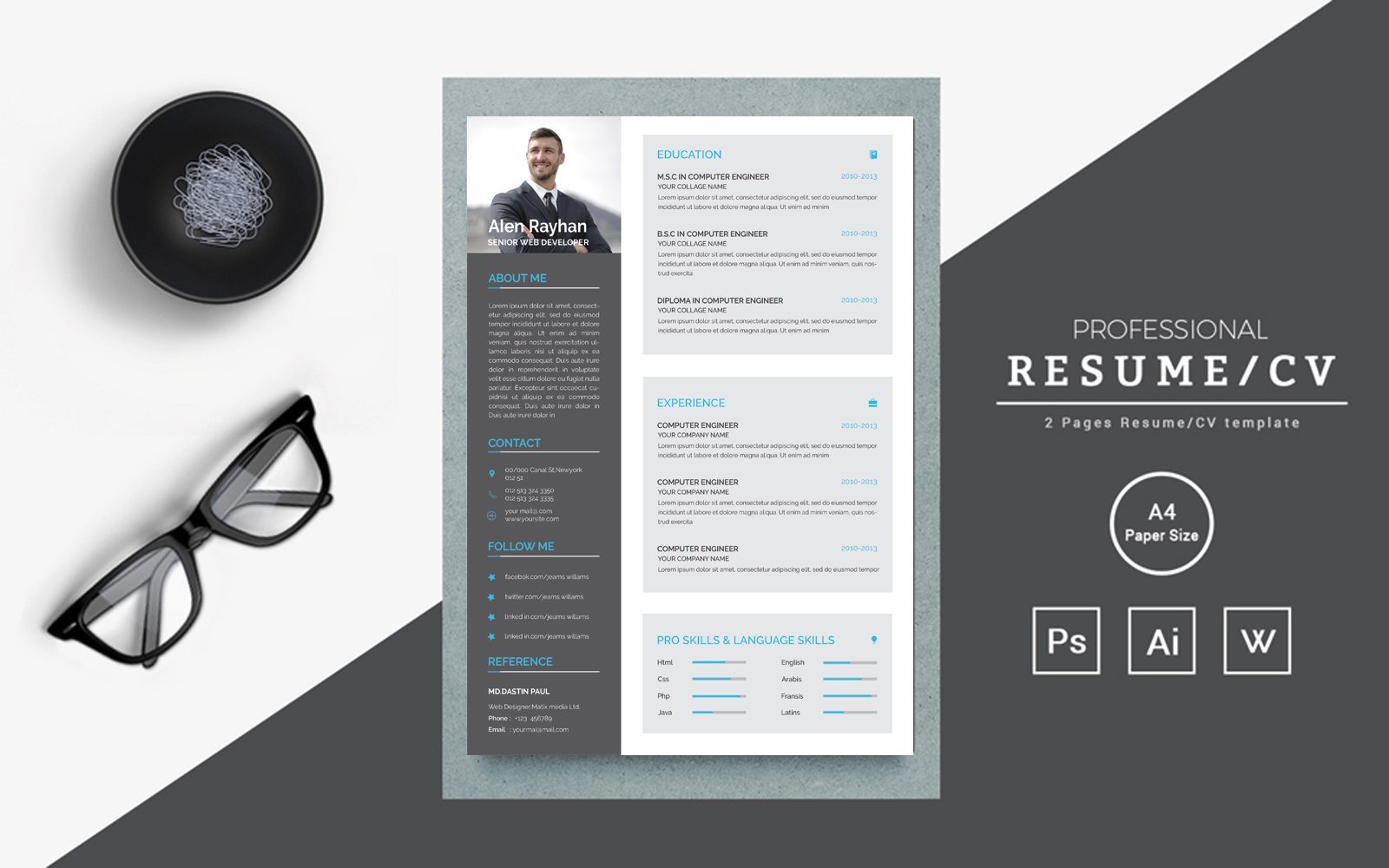 Kit Graphique #109272 Resume Cover Divers Modles Web - Logo template Preview