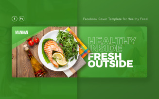 Mangan - Healthy Food Facebook Cover Template for Social Media