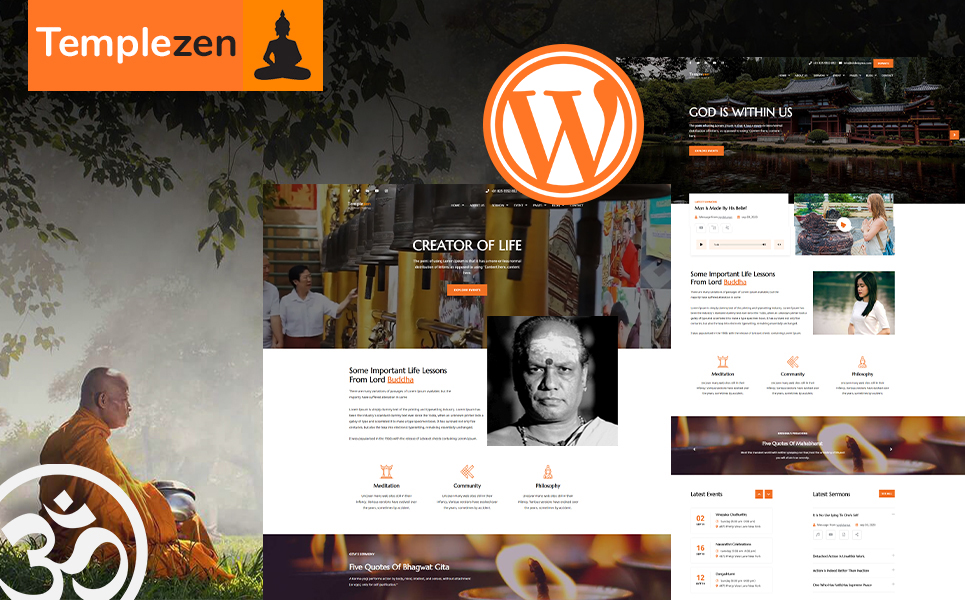 Responsywny motyw WordPress Templezen - Temple #109211