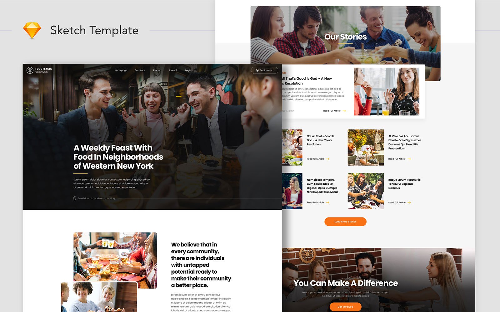 Template #109532 Community Feast Webdesign Template - Logo template Preview
