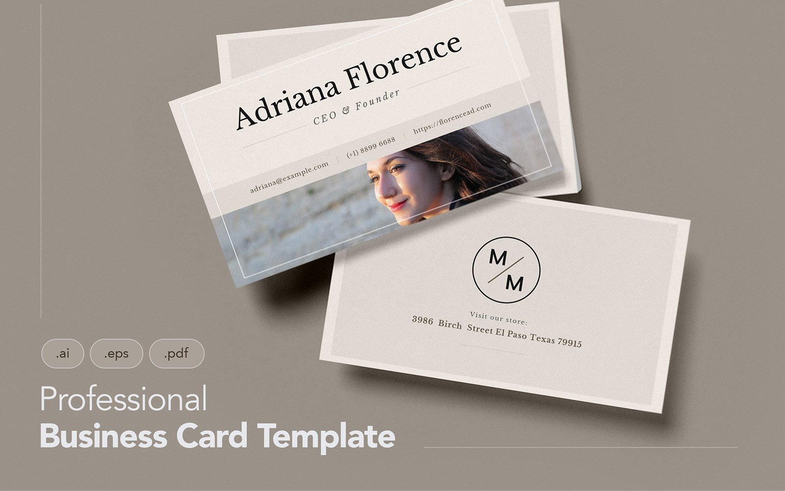 Template #109542 Business Card Webdesign Template - Logo template Preview