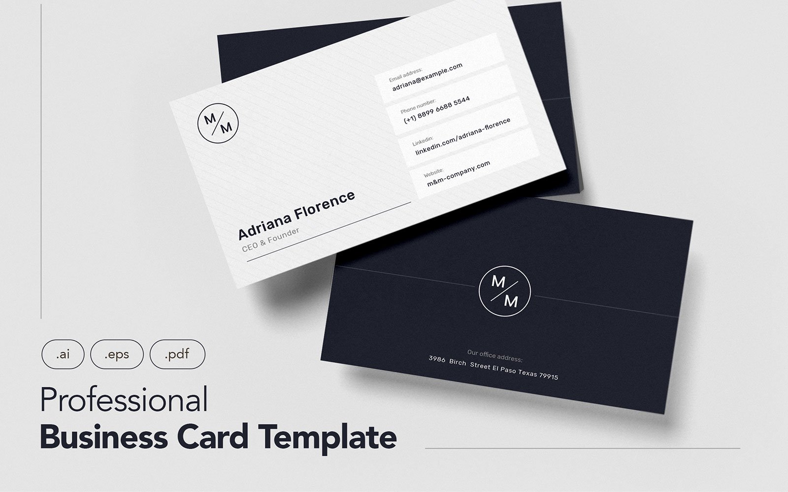 Template #109545 Business Card Webdesign Template - Logo template Preview