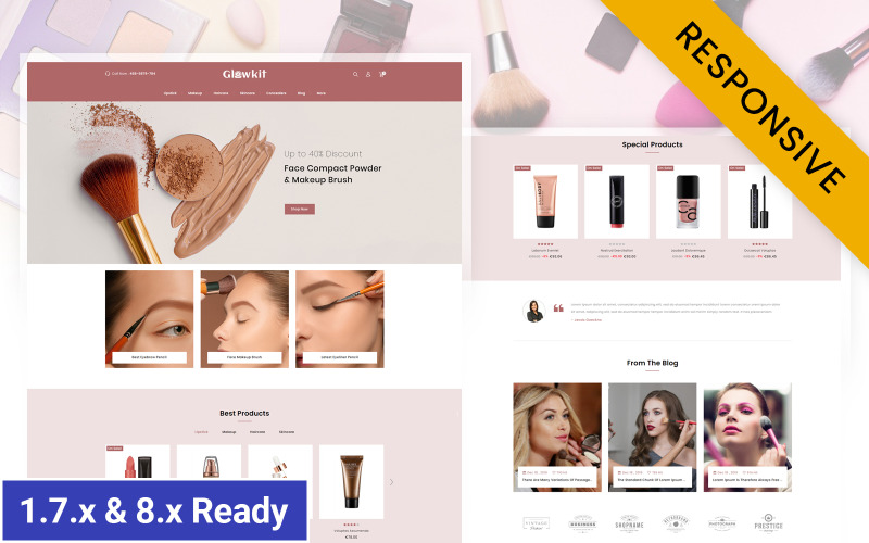 Glowkit - Beauty Store PrestaShop Responsive Theme PrestaShop Theme
