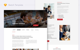 Optimus - Software Consulting Firm Website Landing UI Elements