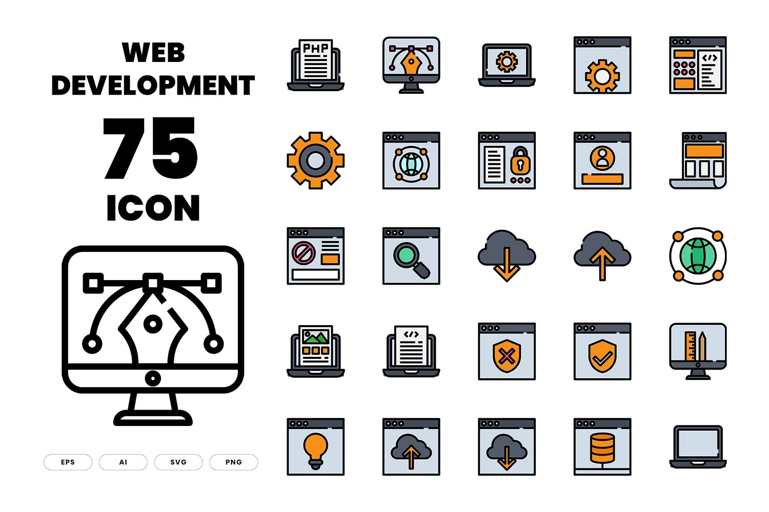 Kit Graphique #109631 Code Codage Web Design - Logo template Preview