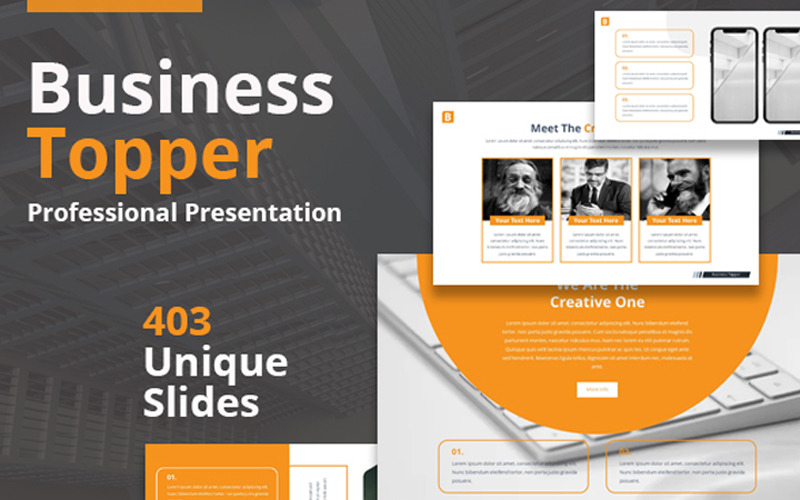 Business Topper PowerPoint template PowerPoint Template