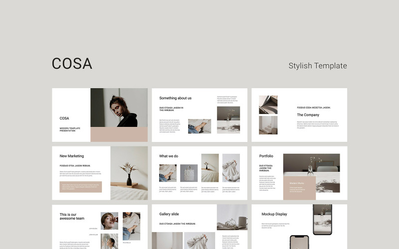 COSA - Presentation PowerPoint template PowerPoint Template
