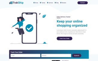 TrakShip | Delivery Tracking Landing Page Template