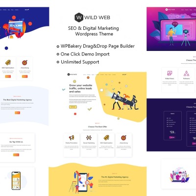 WordPress шаблон "WildWeb — Seo & Marketing Agency" #109621