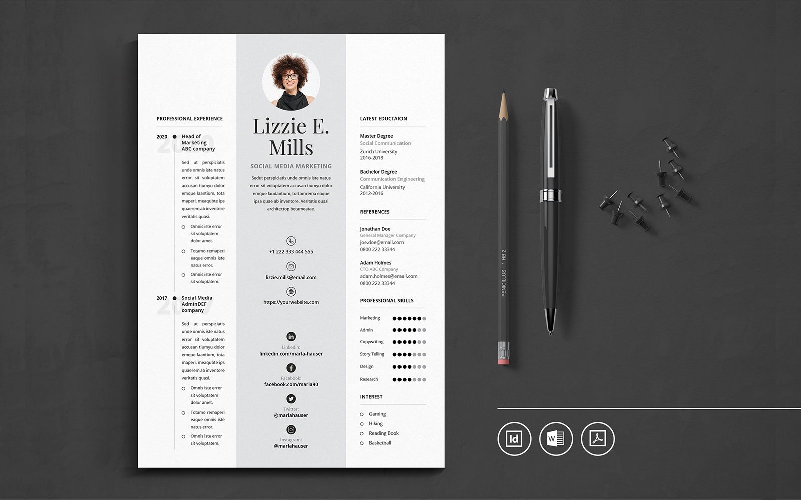 Kit Graphique #109740 Resume Cv Divers Modles Web - Logo template Preview