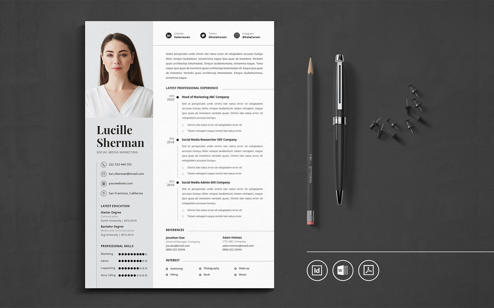 Kit Graphique #109744 Resume Cv Divers Modles Web - Logo template Preview