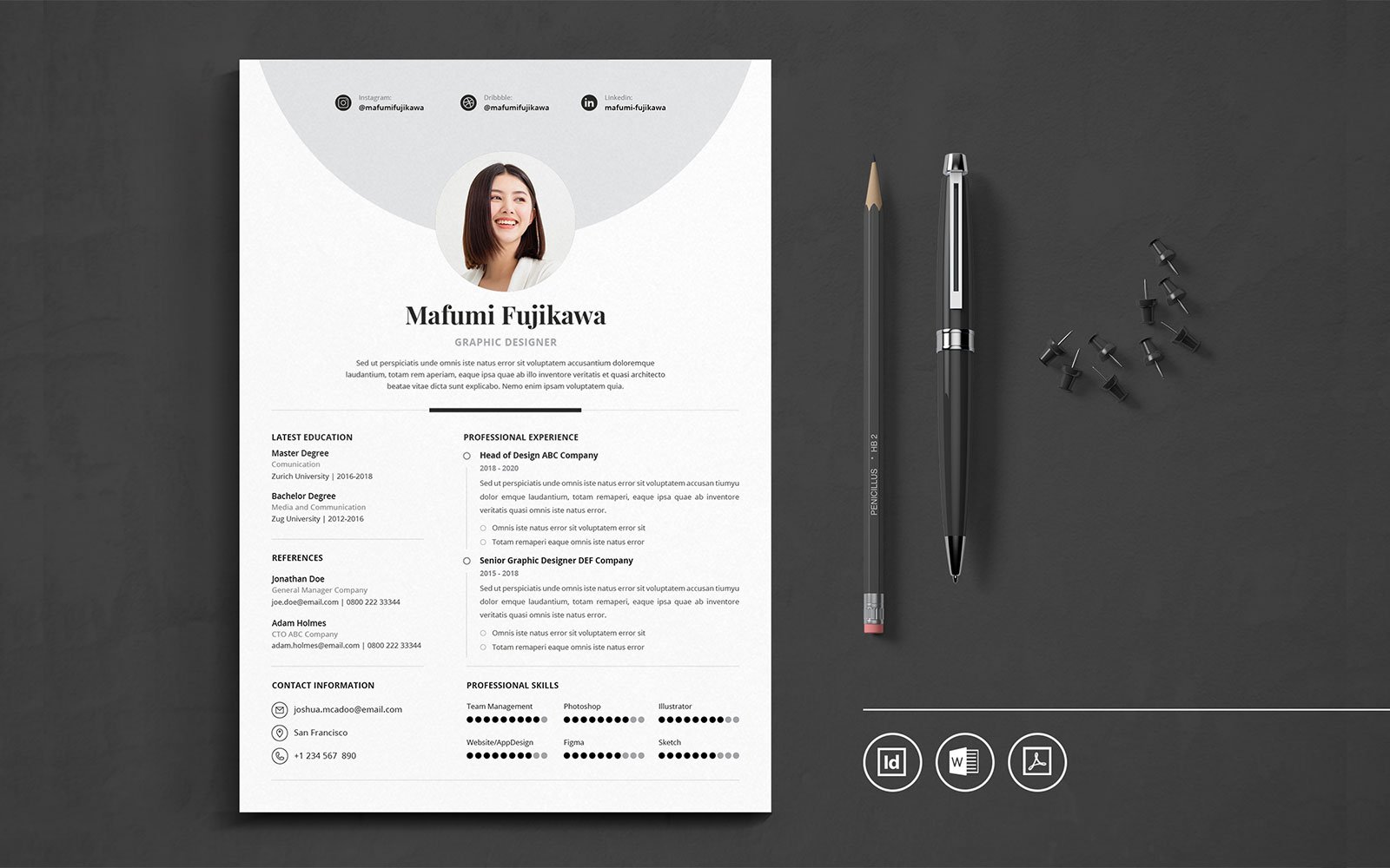 Kit Graphique #109752 Resume Cv Divers Modles Web - Logo template Preview