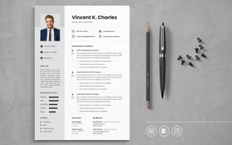 Professional CV Indesign Vol.14 Resume Template