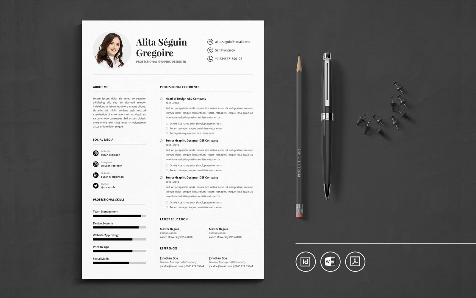 Kit Graphique #109954 Resume Cv Divers Modles Web - Logo template Preview