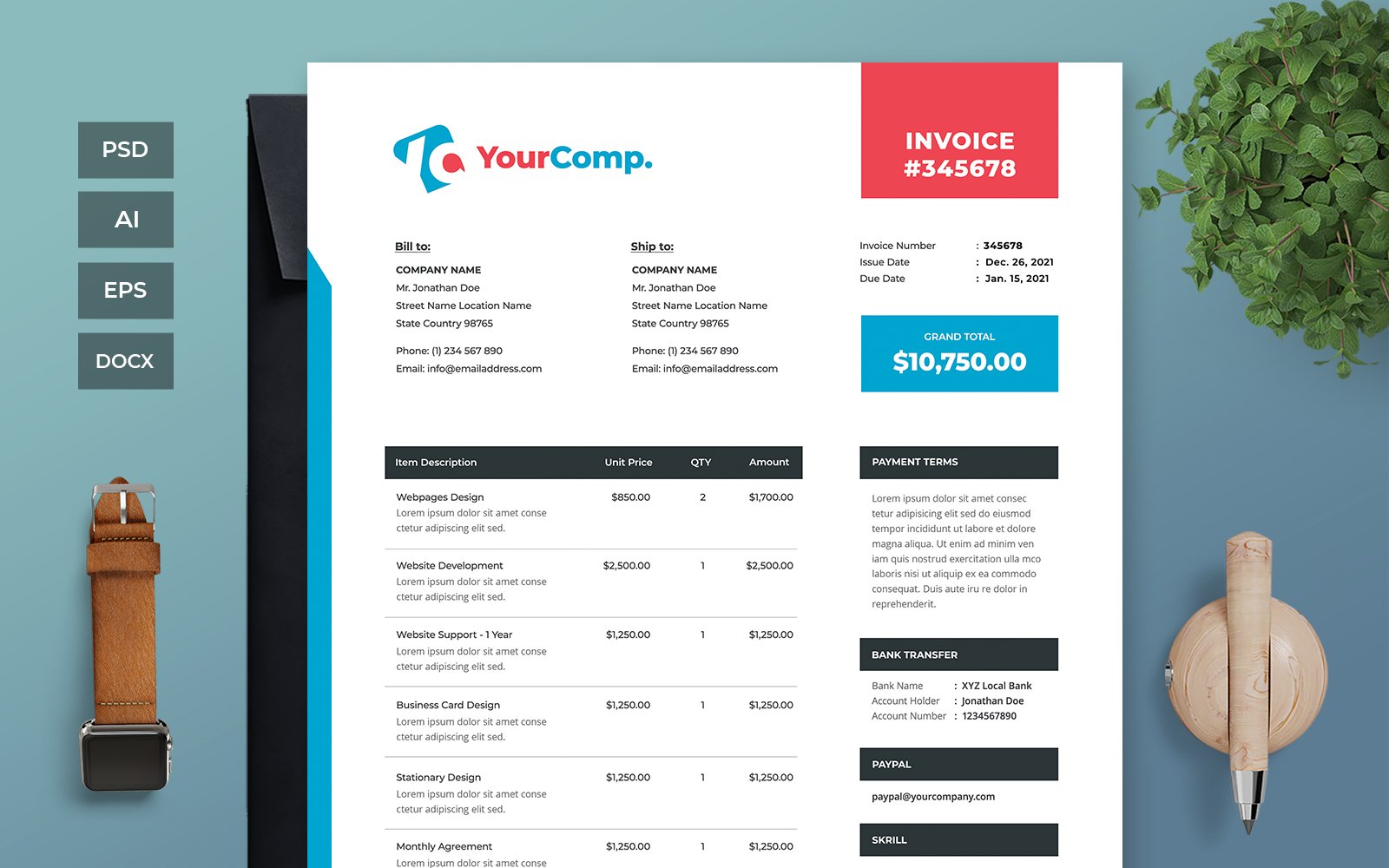 Template #109967 Corporate Payment Webdesign Template - Logo template Preview