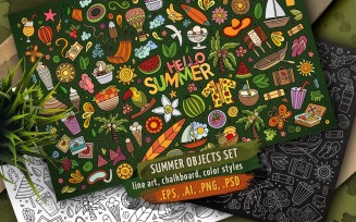 Summer Objects & Symbols Set - Vector Image
