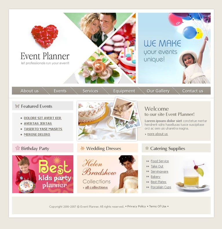 party planner website