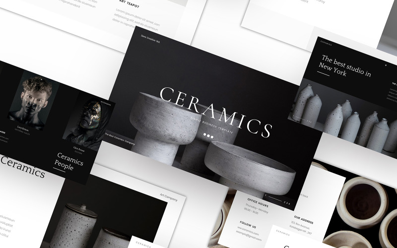 Ceramics – Simple Business PowerPoint template PowerPoint Template