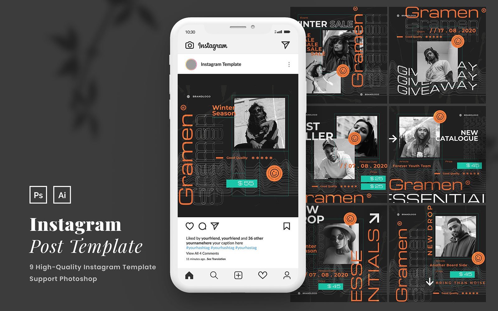 Kit Graphique #110139 Corporate Instagram Divers Modles Web - Logo template Preview