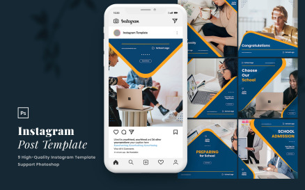 Elegant Education Instagram Post Template Vol.1 Social Media