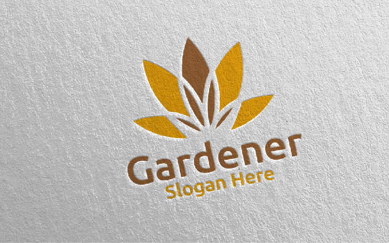 Botanical Gardener Care 28 Logo Template