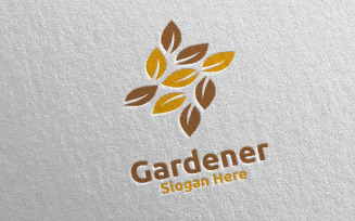 Botanical Gardener Care 37 Logo Template
