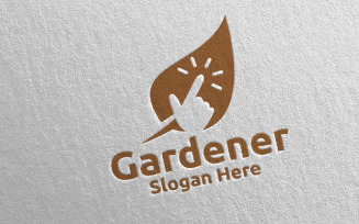 Click Botanical Gardener 30 Logo Template
