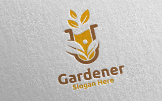 Lab Botanical Gardener 36 Logo Template