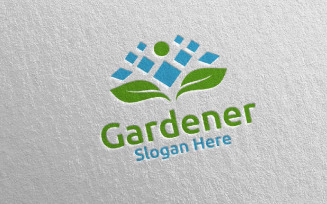 Nutrition Botanical Gardener 29 Logo Template