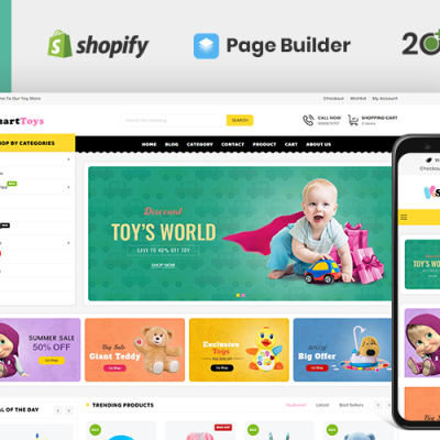 Template Shopify Responsive #110122 "Smart Toys Store" #110122