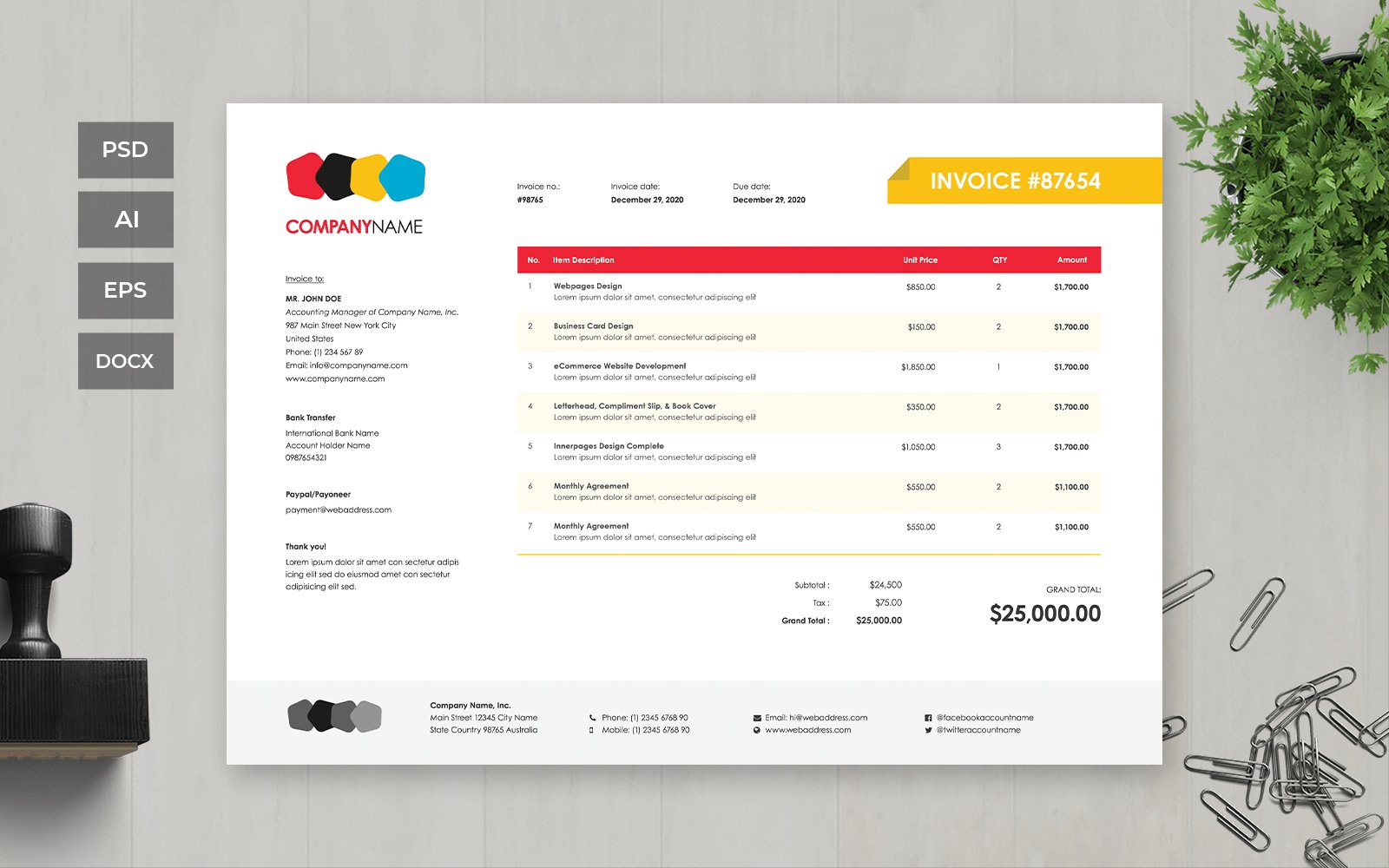 Template #110238 Corporate Payment Webdesign Template - Logo template Preview