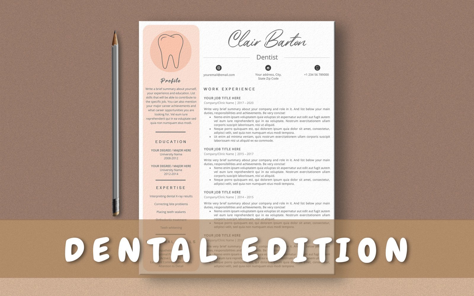 Kit Graphique #110277 Dentist Resume Divers Modles Web - Logo template Preview