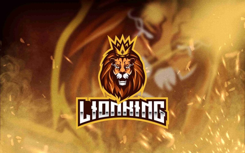 Lion King Esport Logo Template