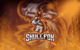 Skull Fox Esport Logo Template
