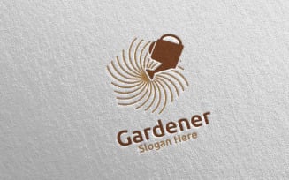 Botanical Gardener Care 49 Logo Template