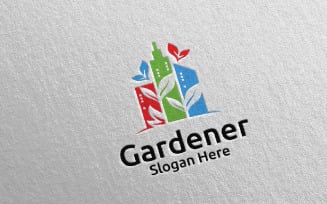 City Botanical Gardener 44 Logo Template