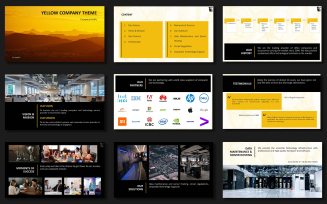 Smart Yellow Company Theme PowerPoint template