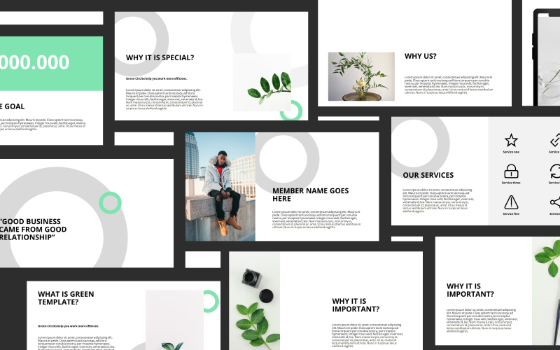 Green Presentation PowerPoint template