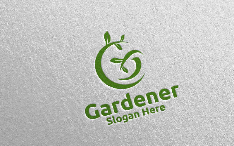 Botanical Gardener Care 58 Logo Template