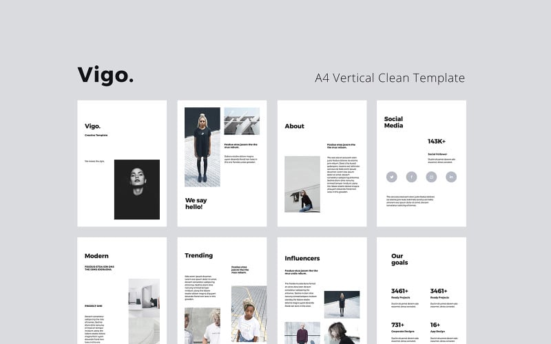 COSA - A4 Vertical PowerPoint template PowerPoint Template